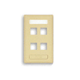 ICC IC107S04 Single Gang 4 Port Faceplate with Station ID